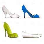 White, Blue and Green Shoe Icon 4 Pack